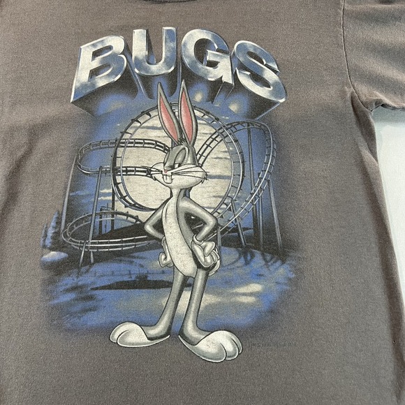 Vintage 2001 Six Flags Bugs Bunny T-Shirt | Men's Small | Looney Tunes Graphic T - Picture 3 of 7